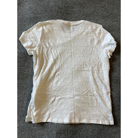 ATM Anthony Thomas Melillo Slub Jersey Schoolboy Tee White Silver L NWOT (Read) - Picture 3 of 9